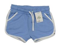 Modré teplákové kraťasy s prúžkami Primark