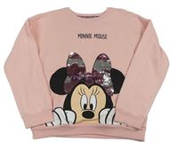 Světlerůžová mikina s Mickeym a flitry Disney
