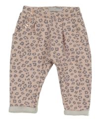 Světlerůžovo-šedé vzorované zateplené tepláky Ergee 