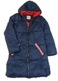 Tmavomodrý šusťákový prošívaný zimní kabát s kapucí Vingino vel. 16 let