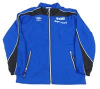 Safírovo-čierna šušťáková športová bunda s pruhmi Umbro