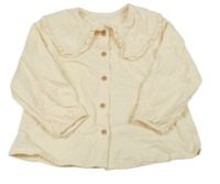 Smetanová manšestrová halenka s límečkem