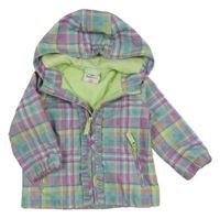 Barevná kostkovaná softshellová bunda s kapucí Topolino