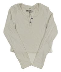 Bílé žebrované crop triko M&S