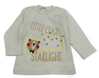 Biele tričko s medvedíkom a nápisom