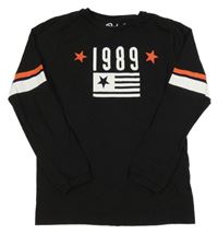 Čierne tričko s nápismi Primark