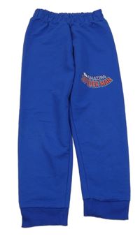 Safírové tepláky s nápisem 