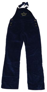 Tmavomodré manšestrové laclové kalhoty Boden