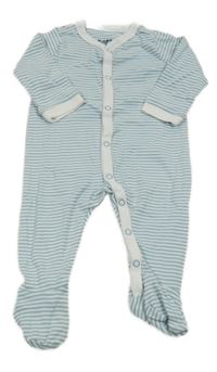 Světlemodro-biely pruhovaný overal Tchibo