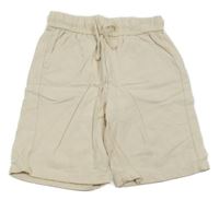 Smetanové lněné kraťasy Lily & Dan