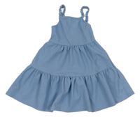 Modré řasené ľahké šaty Primark