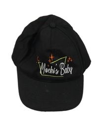 Čierna plátenná šiltovka s nápisom