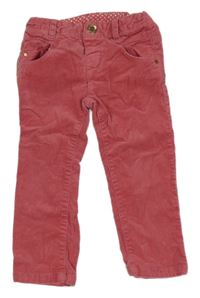 Lososové manšestrové kalhoty Zara