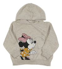 Béžová melírovaná mikina s Mickeym a kapucňou H&M