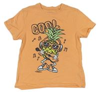 Svetlooranžové tričko s ananasom PRIMARK