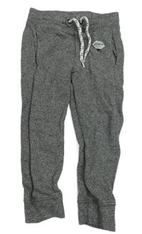 Tmavosivé melírované chino tepláky s nášivkou H&M