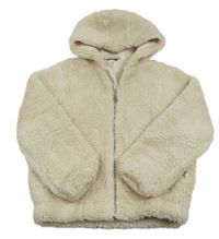 Smotanová huňatá podšitá bunda s kapucňou zn. George