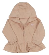 Světlepudrová prepínaci mikina so srdiečkom a kapucňou Matalan