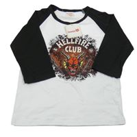 Nové - bílo-černé triko s potiskem foanja