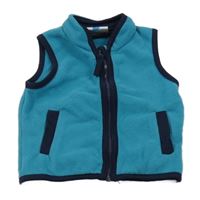 Modro-tmavomodrá fleecová prepínaci vesta Topomini