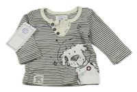 Nové - bílo-černé pruhované triko s pejskem Pumpkin Patch