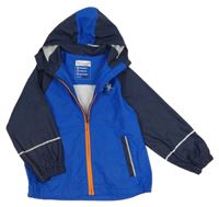 Safírovo-tmavomodrá nepromokavá bunda s dinosaury a kapucí BODYGUARD