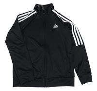 Černo-bílá funkční sportovní propínací mikina Adidas