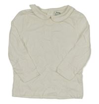 Biele tričko s golierikom KIABI