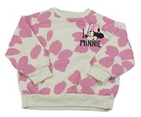 Smetanovo-ružová vzorovaná mikina s Minnie ZARA