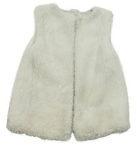Biela kožušinová podšitá vesta PRIMARK