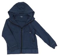 Tmavomodrá prepínaci mikina s nápismi a kapucňou PRIMARK