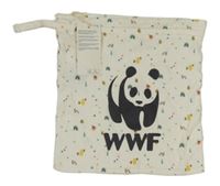 Nové - bílý sáček s pandou a obrázkami F&F