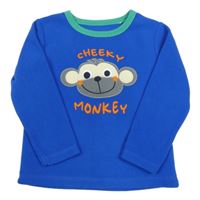 Safírovo-zelená fleecová mikina s opičkou St. Bernard