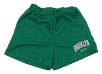 Tmavozelené teplákové kraťasy s nápisem SHEIN