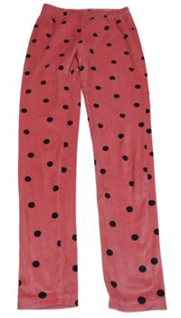 Jahodové bodkovaná é plyšové legíny YIGGA