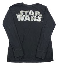 Čierne pyžamové tričko s nápisy - Star Wars H&M