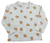 Krémové tričko s medvedíkmi
