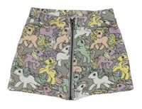 Sivá prešívaná tepláková prepínaci sukňa s My Little Pony H&M