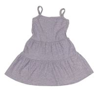Lila melírované rebrované šaty River Island