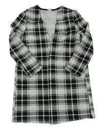 Čierno-biely kockovaný cardigan zn. Shein