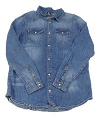 Modrá rifľová košeľa zn. H&M