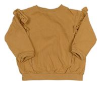 Hnedá mikina s volánikmi Next