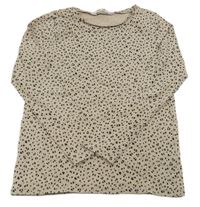 Béžové vzorované tričko H&M
