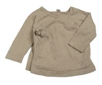 Světlehmědý vzorovaný zavinovací sveter zn. M&S