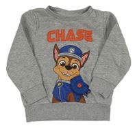 Sivá melírovaná mikina s Chasem zn. Nickelodeon