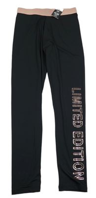 Nové - Čierne športové legíny s nápisom Pep&Co