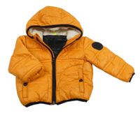 Oranžová šusťáková zateplená bunda s kapucí Replay