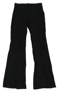 Čierne teplákové flare nohavice Page One Young