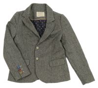 Černo-šedé vzorované slavnostní sako Zara