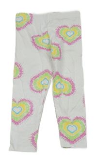 Biele legíny so srdiečkami Primark